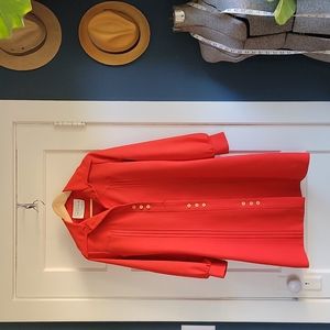VTG Cherry Red Miss Magnin Shirtdress